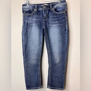 Seven7 Women’s Cropped Blue Jeans Size 6 Stretch Denim Mid Rise Casual